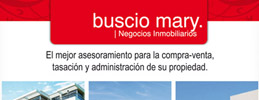 Inmobiliaria Buscio Mary - diseño de aviso de prensa - Revista CIC