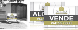 Inmobiliaria Dinámica - diseño de cartelería vende/alquila