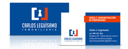 Inmobiliaria Carlos Leguizamo - diseño de logotipo y papelería institucional